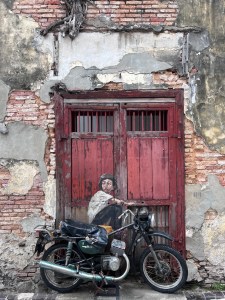 檳城壁畫 摩托車少年